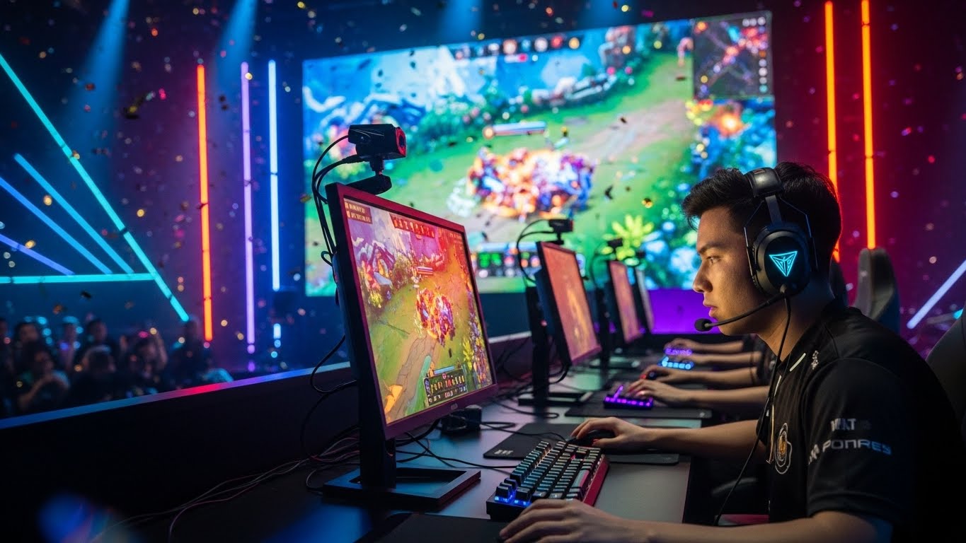 Online gaming worlds of digital entertainment and competition